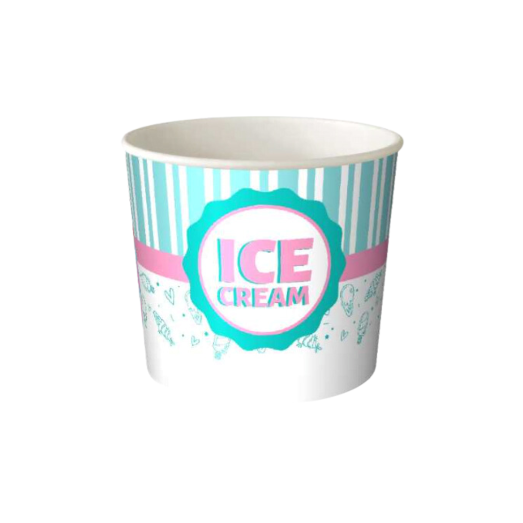 Стакан для морозива 286 мл D-85 паперовий "ICE CREAM"