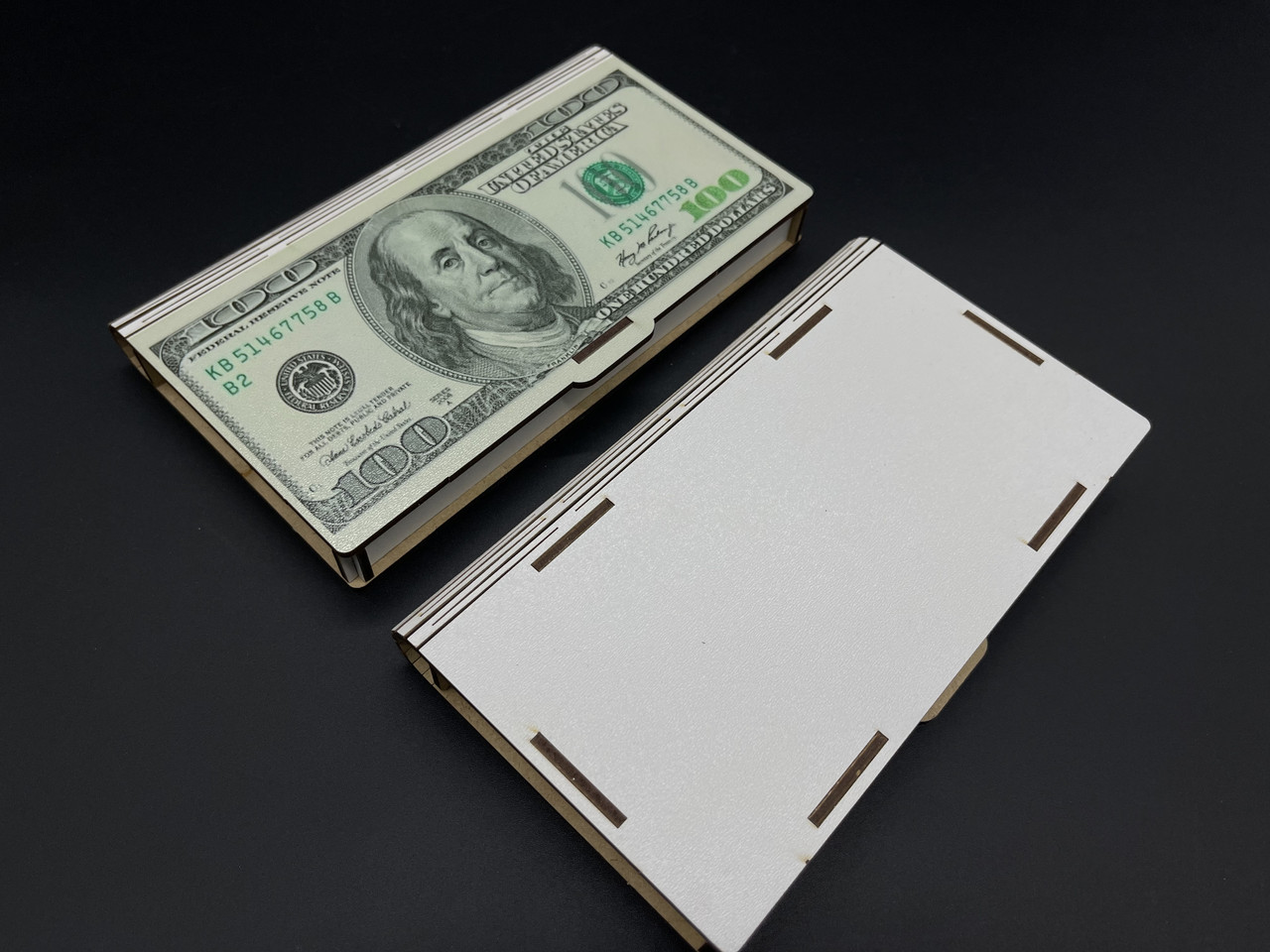 Скринька-конверт для грошей. "100 $". 17х10х2см