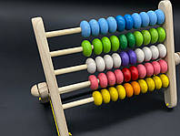 Счеты деревянные обучающие разноцветные 29х21 см тренажер счет для дошкольников