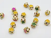 Бубенцы колокольчики для сувениров и декора микс разноцветных диаметром 18 мм
