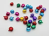 Разноцветные металлические бубенцы для декорирования сувениров и одежды микс размером 12 мм
