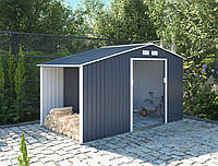 Збірний сарай для садового інвентарю холодний сірий Madison Hardmaister Хозблок металевий