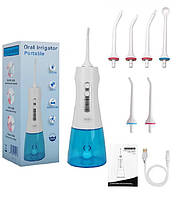 Портативний іригатор Portable Oral Irrigator (Blue) Іригатор для чищення зубів та порожнини рота