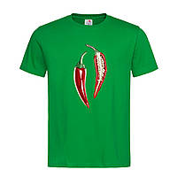 Зеленая мужская/унисекс футболка С рисунком перец чили (30-13-5-зелений)