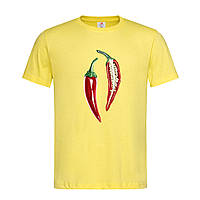 Желтая мужская/унисекс футболка С рисунком перец чили (30-13-5-жовтий)