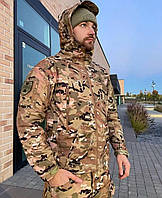 Тактичний костюм на флисе мультикам SoftShell, Костюм multicam для военных, Горка военная форма весна аmuni