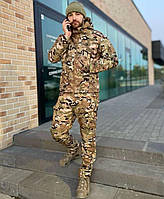 Військовий костюм мультикам із флісу, Тепла форма мультикам, Військовий костюм Камуфляжний софт шел аmuni