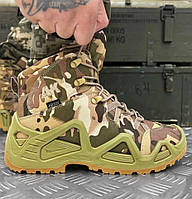 Демісезонні чоловічі черевики АК мультикам, Тактичні берці осені, Тактичне взуття військове multicam аmu