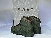 Тактические ботинки олива SWAT осени, Военные берцы мужские, Демисезонные полуберцы olive 44 аmu