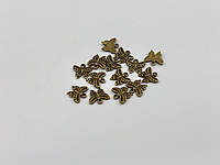 Накладки металлические для рукоделия и декора "Бабочка" цвет античная бронза 16х15мм Подвески для украшений
