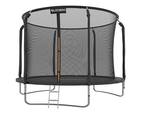 Дитячий садовий Батут із внутрішньою захисною сіткою 252 см LEOBRO Premium 8FT BLACK, фото 1