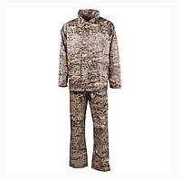 Комплект тактический маскировочный непромокаемый брюки куртка Regenanzug мультиикам полиэстер с капюшоном