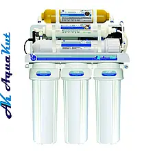 Aquakut Осмос з помпою 50G RO-6 ARА-02(подвійні ущільнення до колби та фітинг ССК) з мінералізатором та баком 3,2G