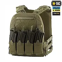 Плитоноска Cuirass зеленая Cordura 500D c 4 подсумками с Molle интерфейсом и Velcro панелями one size