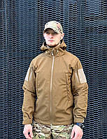 Куртка військова soft shell мультикам вологостійка, чоловіча куртка софт шел із підкладкою на флісі тепла