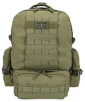 Штурмовой рюкзак оливковый на 50 л, Армейский рюкзак регулируемый 32*50*18 с мягкой спинкой