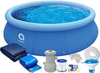 Надувний басейн комплект 16 в1 AVENLI 305х76 см колір Синій