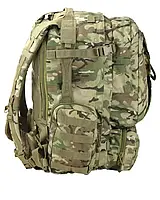 Тактичний рюкзак Kombat мультикам на 60 л поліестер 600D Tac-Poly, Армейська сумка наплічна 50*46*36 з м'як