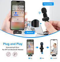 Мікрофон бездротовий Type-C цифровий 2.4ГГц Android Puluz PU3082B, фото 5