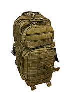 Військовий рюкзак койот 50 л наплічний 600D Tac-Poly 28 л, Рюкзак армійський Kombat UK з кріпленням Molly
