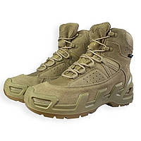 Армійські черевики антиковзні coyot, Тактичні берці Raptor нубук із мембраною Gore-Tex
