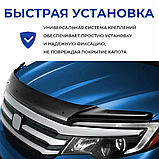 Дефлектор капота (мухобійка) на капот BMW 5 серії (34 кузов) 1988-1996, фото 7