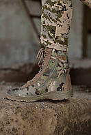 Спецобувь для военных кожа мультикам, высокие армейские ботинки с влагоотталкивающей мембраной 43