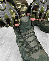Демисезонные мужские ботинки АК олива, Тактические берцы осени, Тактическая обувь военная olive аmu