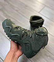 Демисезонные мужские ботинки АК олива, Тактические берцы осени, Тактическая обувь военная olive аmu