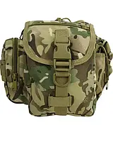 Армейская сумка на одно плечо мультикам 7л, Сумка Комбат регулируемая полиэстер 600D
