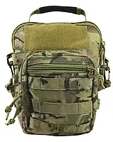 Тактическая сумка через плечо мультикам 700D Tac-Poly, Сумка камуфляжная 26*21*15 см регулируемая
