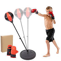 Напольный боксерский набор BB110 для детей с регулируемой высотой стойки и перчатками в комплекте 102см hop