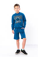 Дитячий літній  костюм для хлопчика та підлітка, бриджі і джемпер, двохнитка, від 122см до 146см