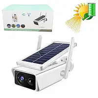 Камера видеонаблюдения аккумуляторная IP Solar WIFI Camera с инфракрасной подсветкой и солнечной панелью hop
