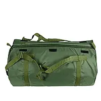 Баул армейский оливковый 120 л с водонепроницаемой пропиткой, сумка тактическая военная с фастексом на груди