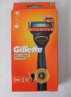 Станок чоловічий для гоління Gillette Fusion Power  + 2 картриджі Пошкоджена упаковка!!