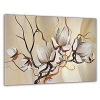 Картина на стену в гостиную/спальню Декор Карпаты "Очаровательные белые магнолии" 60x100 см MK10241_M
