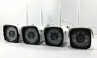 Комплект WIFI видеонаблюдения беспроводной на 4 камеры с регистратором DVR KIT CAD Full HD UKC 8004/6673 hop