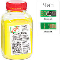 Тонер Canon LBP-650/MF-730, 90г Yellow +chip AHK (1505217)