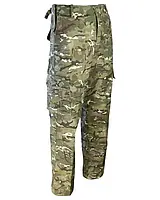 Тактичні військові штани мультикам поліестер/бавовна, Чоловічі штани Комбат із кишенями