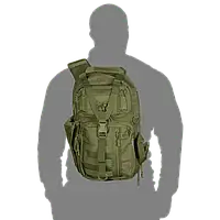 Штурмовая сумка для военных на одно плечо с системой быстрого сброса оливковая, Рюкзак полиэстер 20лШтурмовая