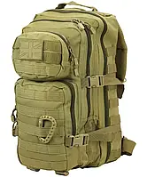 Рюкзак для військових койот 600D Tac-Poly з м'якою спинкою 28 л, Сумка наплічна з регульованими ременями
