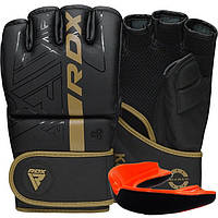 Рукавиці для ММА RDX F6 KARA Matte Golden XL (капа у комплекті) GGR-F6MGL-XL PS