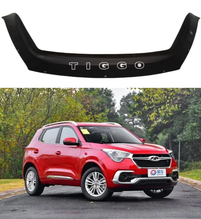 Дефлектор капота (мухобійка) на капот Chery Tiggo 4 2019-