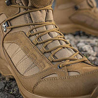 Берцы M-Tac непромокаемые койот, Тактическая военная обувь с натуральной кожы на шнуровке
