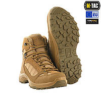 Берцы M-Tac непромокаемые койот, Тактическая военная обувь с натуральной кожы на шнуровке