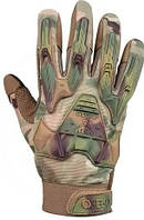 Военные перчатки Vik-Tailor мультикам сенсорные с накладками из TRP регулируемые липучками на запястье L