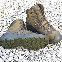 Тактическая обувь Vaneda олива непромокаемая нубук с полиуретановой подошвой, Зимняя спецобувь olive