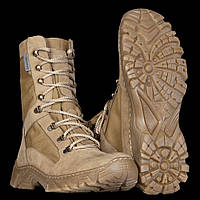 Берці M-Tac непромокальні койот, Тактичне військове взуття з натуральної шкіри на шнурівці