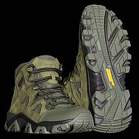 Военные демисезонные берцы Bulat олива, Тактическая нубуковая обувь с функцией быстрой шнуровки антискользящие